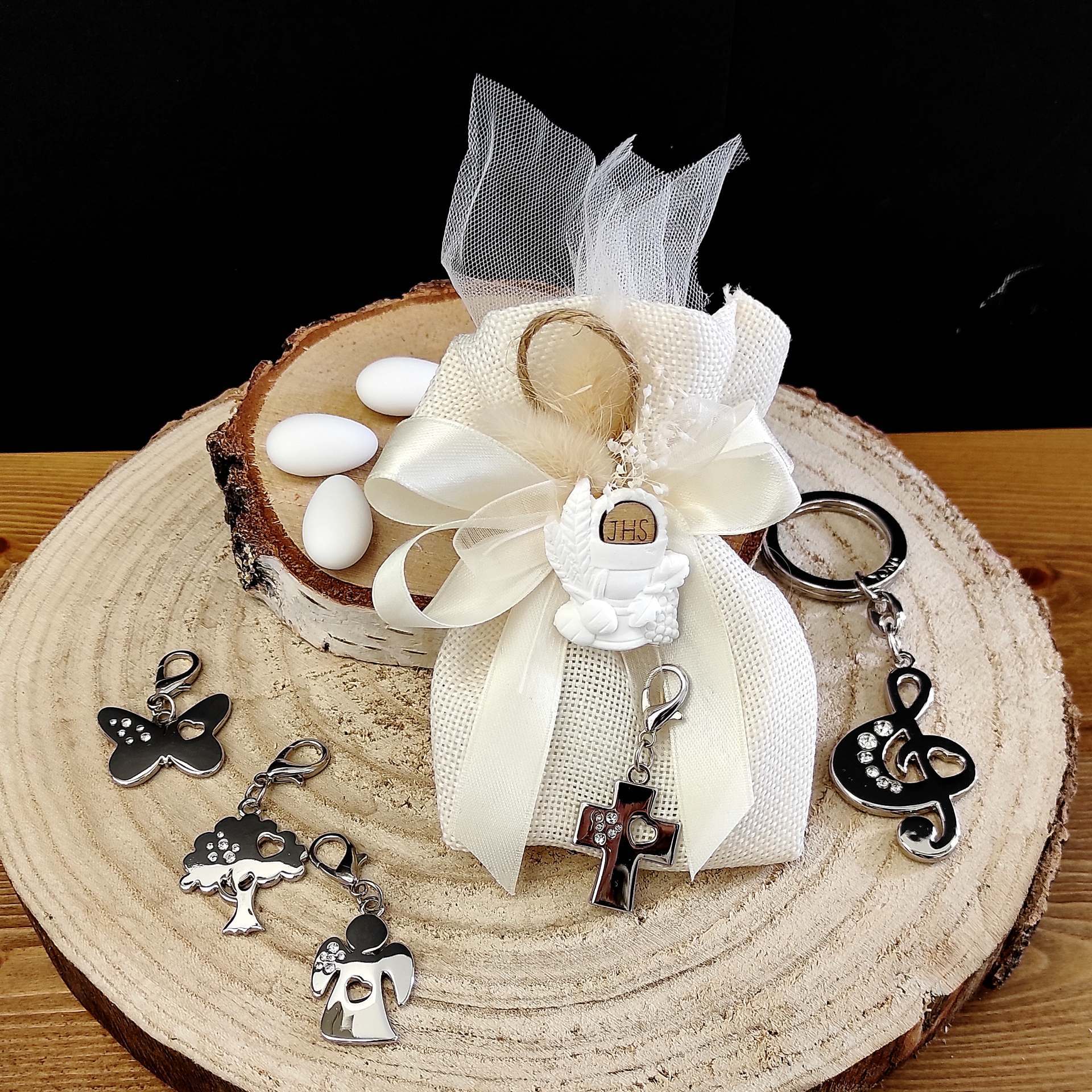 Bomboniera Sacchetto Prima Comunione con Charms